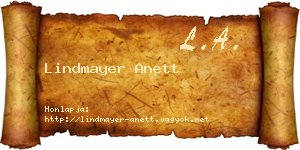 Lindmayer Anett névjegykártya